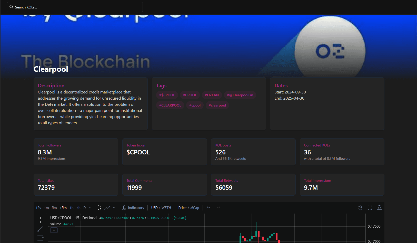 KOL Tracker Interface
